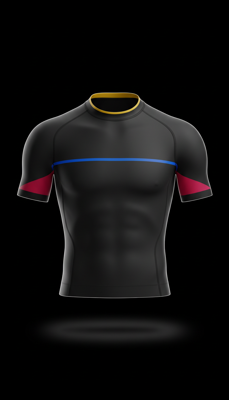 Men's obsidian black compression top